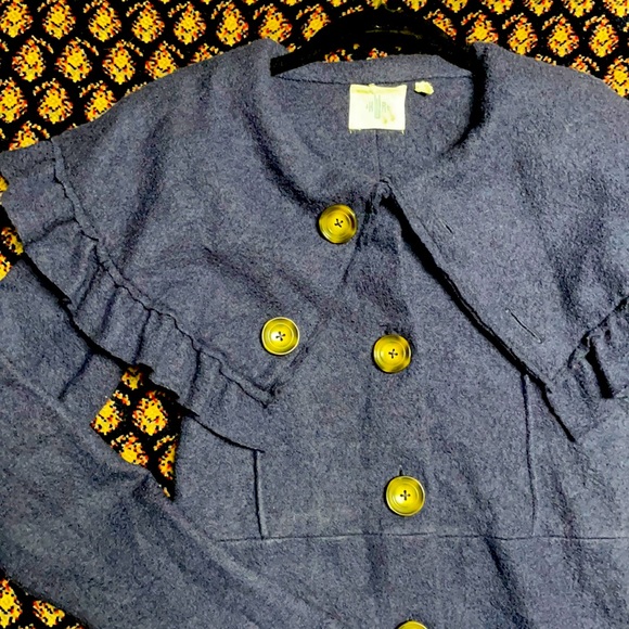 LAST CHANCE 100% Wool Navy Blue Boutique Dress - donated 2/28 - Picture 3 of 5